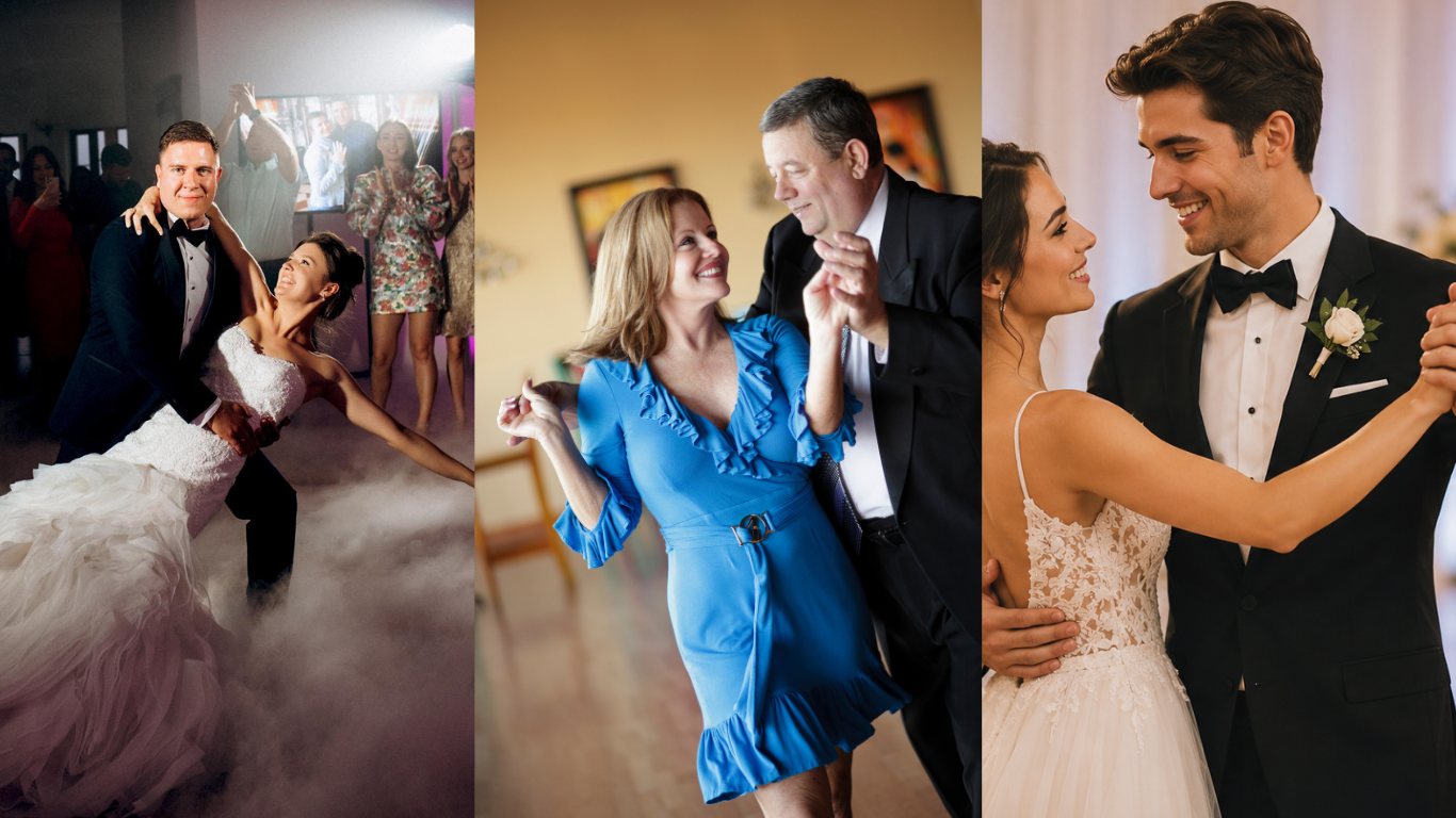 Wedding first dance couples